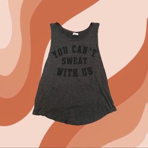 Pink Victoria’s Secret gray tank top